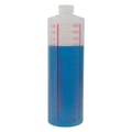 16 oz. Natural HDPE Cylindrical Measuring & Dilution Bottle with 28/400 Neck (Cap Sold Separately)
