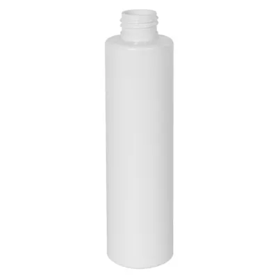 6 oz. White Slim PET Cylindrical Bottle with 24/410 Neck (Cap Sold Separately)