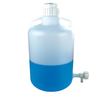 2 Gallon Tamco® Modified Nalgene™ LDPE Bottle with 53B Cap & 3/4" NPT Spigot