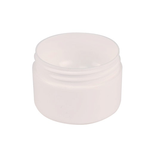 8 oz. White Frosted Polypropylene Double-Wall Round Jar with 89mm Neck (Cap Sold Separately)