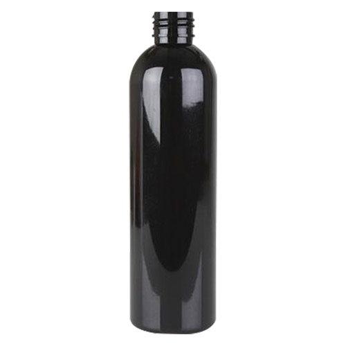 PET BOTTLE COVER 黒 500ml〜600ml対応 6 oz. Black PET Cosmo Round Bottle with 24/410 Neck (Cap Sold