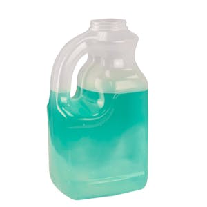 128 oz. Natural Polypropylene Hot-Fill Jug with 63/400 Neck & Handle - Case of 4 (Caps Sold Separately)