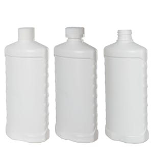 HDPE Oval Bottles with Side Grips