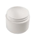 2 oz. White Polypropylene Dome Double-Wall Round Jar with 58/400 Neck (Cap Sold Separately)
