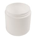 6 oz. White Polypropylene Dome Double-Wall Round Jar with 70/400 Neck (Cap Sold Separately)