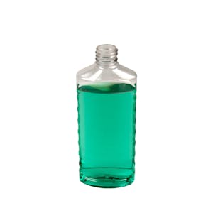 8 oz. Clear PET EZ Grip Oval Bottle with 24/410 Neck  (Cap Sold Separately)