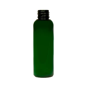 2 oz. Dark Green PET Cosmo Round Bottle with 20/410 Neck (Cap Sold Separately)