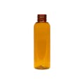 2 oz. Clarified Amber PET Cosmo Round Bottle with 20/410 Neck (Cap Sold Separately)