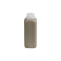 16 oz. Natural HDPE Square Dairy Bottle with 38mm Single Thread Neck (Cap Sold Separately)