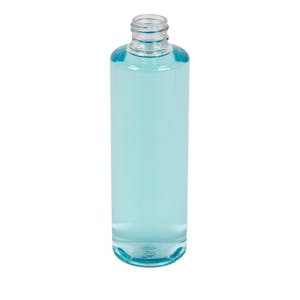 8 oz. Clear PET Cylindrical Bottle with 24/410 Neck (Caps sold separately)