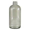 16 oz. Clear Glass Boston Round Bottle with 28/400 Neck (Cap Sold Separately)