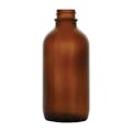 4 oz. Amber Glass Boston Round Bottle with 22/400 Neck (Cap Sold Separately)