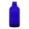 4 oz. Cobalt Blue Glass Boston Round Bottle with 22/400 Neck (Cap Sold Separately)