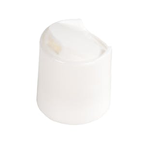 20/410 White Polypropylene Disc-Top Dispensing Cap with 0.270" Orifice