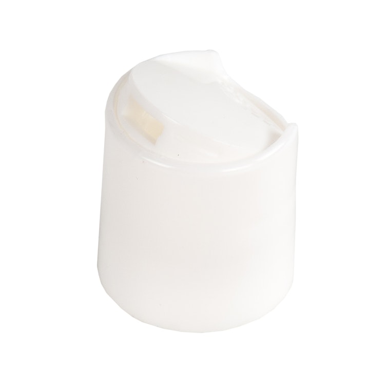 20/410 White Polypropylene Disc-Top Dispensing Cap with 0.270" Orifice