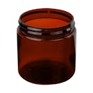 4 oz. Amber PET Straight-Sided Round Jar with 58/400 Neck (Cap Sold Separately)