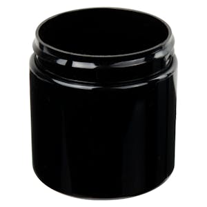 Black PET Straight-Sided Jars