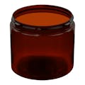 8 oz. Amber PET Straight-Sided Round Jar with 70/400 Neck (Cap Sold Separately)