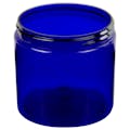 8 oz. Cobalt Blue PET Straight-Sided Round Jar with 70/400 Neck (Cap Sold Separately)