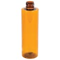8 oz. Amber PET Cylindrical Bottle with 24/410 Neck  (Cap Sold Separately)