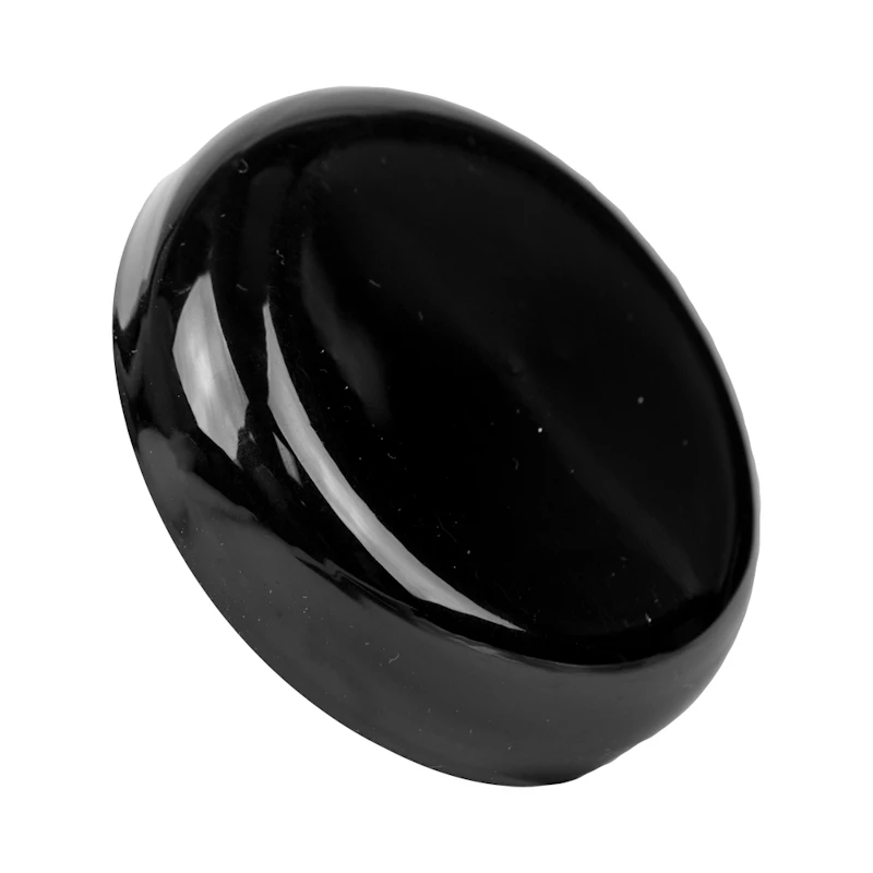 48/400 Black Polypropylene Unlined Dome Cap