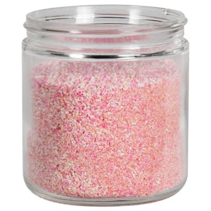 16 oz. Clear Glass Straight-Sided Round Jar with 89/405 Neck - Case of 12 (Cap Sold Separately)