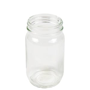8 oz. Glass Round Canning Jar with 58/400 Neck - Case of 24 (Cap Sold Separately)
