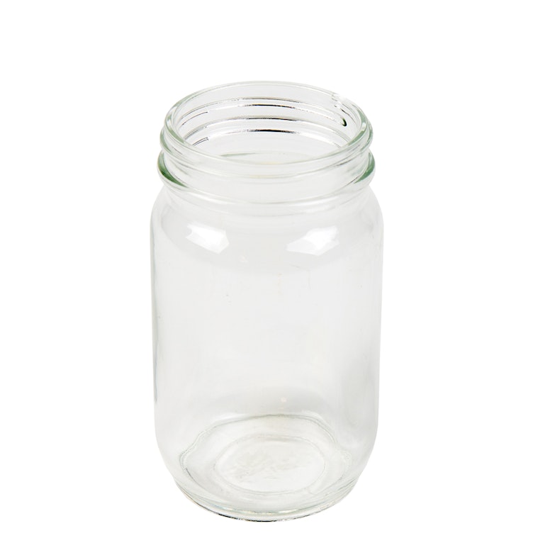 8 oz. Glass Round Canning Jar with 58/400 Neck - Case of 24 (Cap Sold Separately)