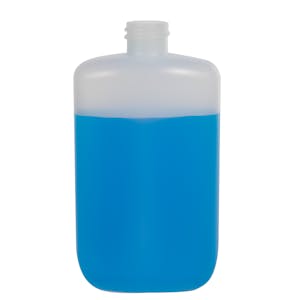 4 oz. Natural HDPE Oval Bottle with 20/410 Neck  (Cap Sold Separately)