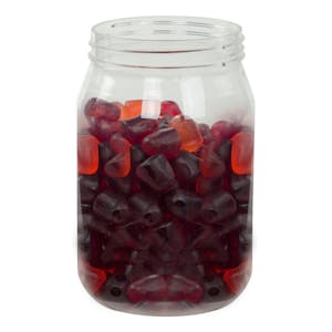 16 oz. Clear PET Round Jar without Label Panel & with 70/400 Neck (Caps Sold Separately)