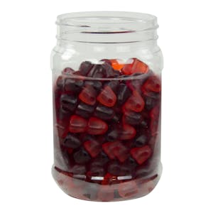 32 oz. Clear PET Round Jar with Label Panel & 89/400 Neck (Caps Sold Separately)