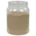64 oz. Clear PET Round Jar with Label Panel & 110/400 Neck (Caps Sold Separately)