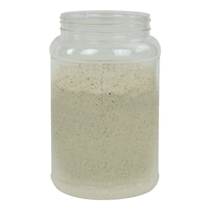 85 oz. Clear PET Round Jar with Label Panel & 110/400 Neck (Caps Sold Separately)