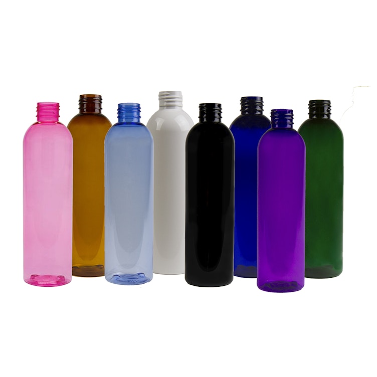 8 Oz Black Plastic Bottles Set of 3 Cosmo Empty Squeeze Bottles