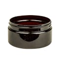 8 oz. Amber PET Straight-Sided Round Jar with 89/400 Neck (Cap Sold Separately)