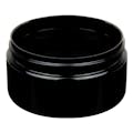 8 oz. Black PET Straight-Sided Round Jar with 89/400 Neck (Cap Sold Separately)