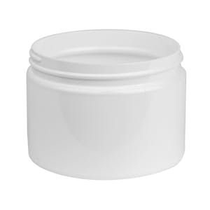12 oz. White PET Straight-Sided Round Jar with 89/400 Neck (Cap Sold Separately)