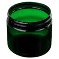 16 oz. Dark Green PET Straight-Sided Round Jar with 89/400 Neck (Cap Sold Separately)