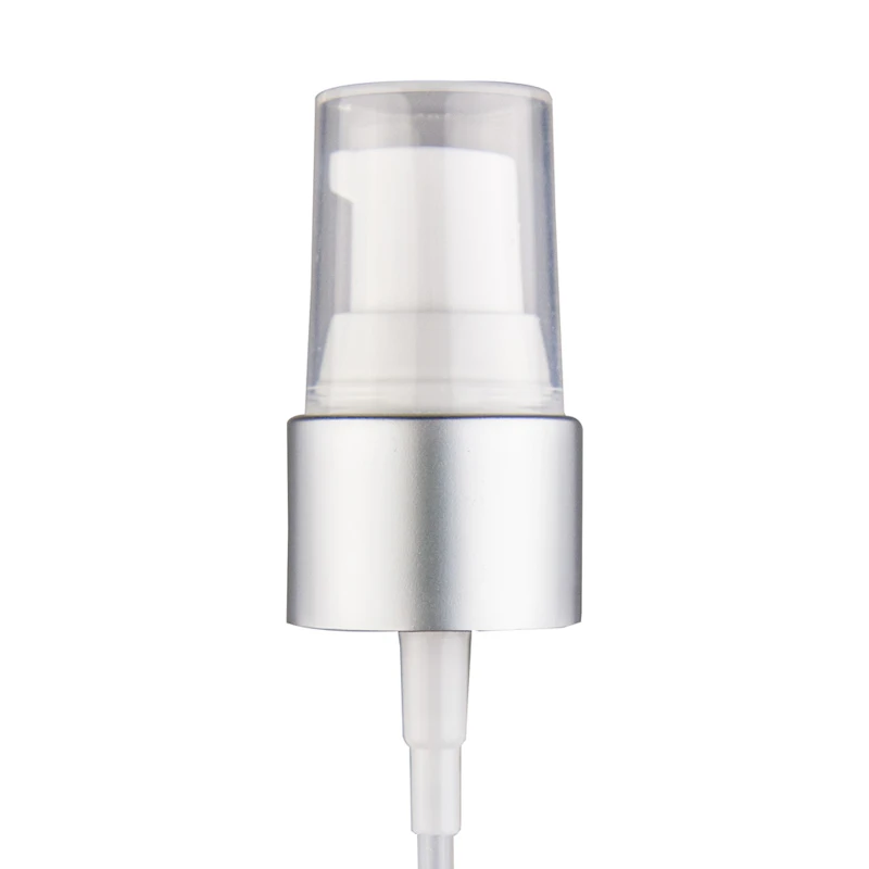 20/410 Brushed Silver/White Smooth Treatment Pump - 4" Dip Tube & 130mcl Output