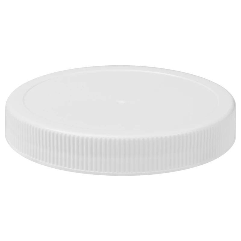 89/400 White Polypropylene Unlined Ribbed Cap
