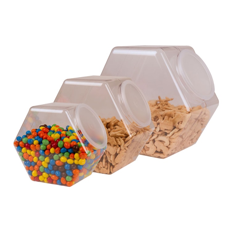 Hexagon Stacking Container, Stackable Candy Jar