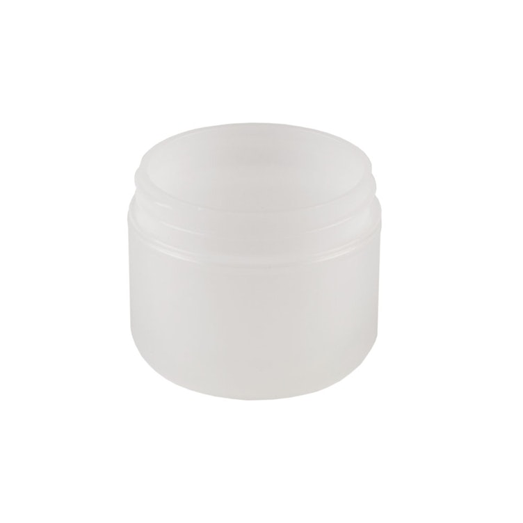 2 oz. Natural Polypropylene Dome Double-Wall Round Jar with 58mm Neck (Cap Sold Separately)