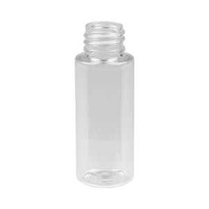 1 oz. Clear PET Cylindrical Bottle with 20/410 Neck (Cap Sold Separately)