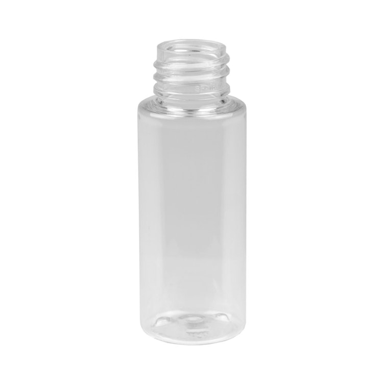 1 oz. Clear PET Cylindrical Bottle with 20/410 Neck (Cap Sold Separately)
