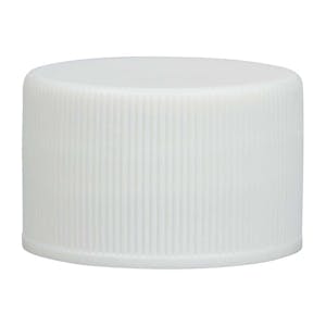 28/410 White Polypropylene Cap with Pressure Sensitive Liner