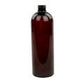 16 oz. Light Amber PET Cosmo Round Bottle with 24/410 Neck (Cap Sold Separately)