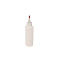 4 oz. White HDPE Cylindrical Sample Bottle with 24/410 Natural Yorker Cap