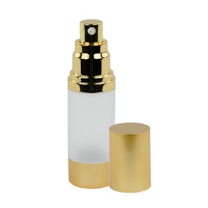 50mL Frosted/Brushed Gold Airless Bottle with Pump