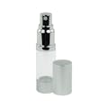 15mL Clear/Brushed Aluminum Airless Spray Bottle