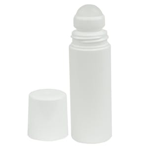 Cylindrical HDPE Bottle, Cap & Roller Ball